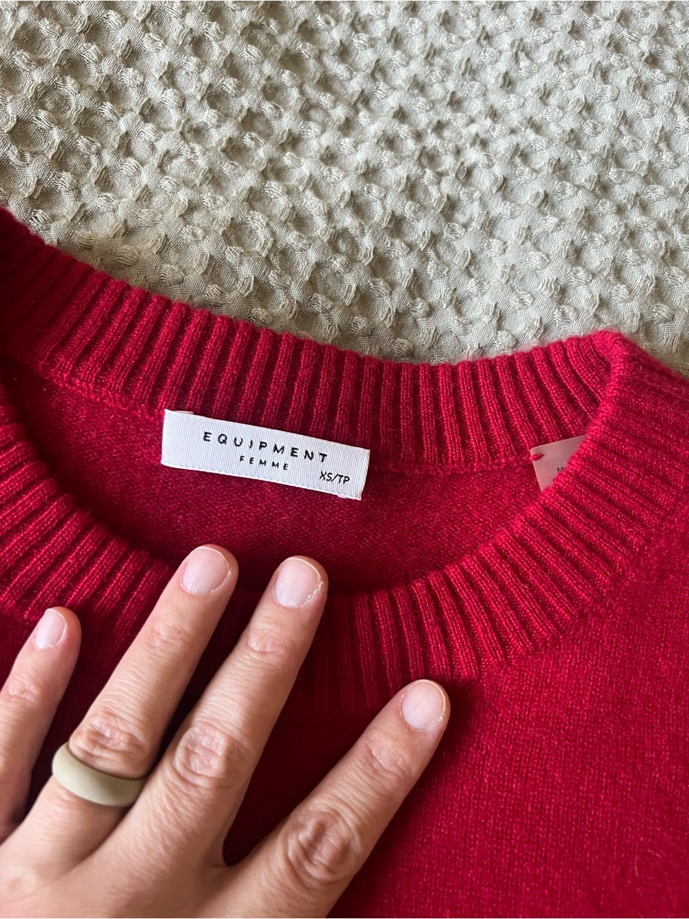 Red Cashmere Sweater - Picture 2 of 5